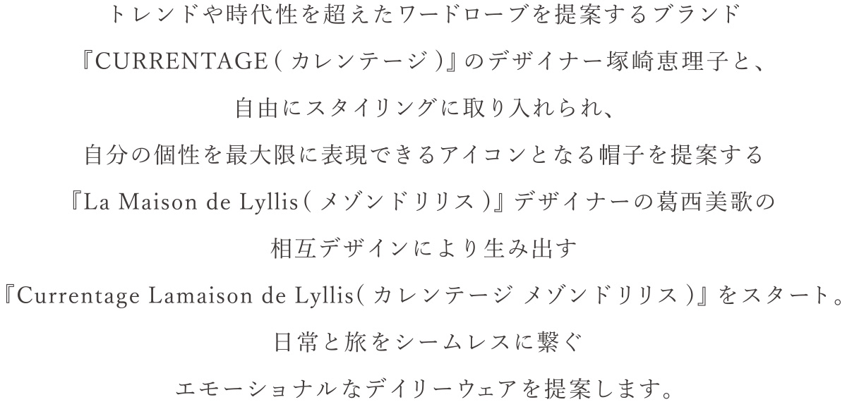 最終値下げ美品 カレンテージ ラメゾンドリリス WAHIBA HAT CURRENTAGE LA MAISON DE LYLLISハットWAHIBA - メルカリ