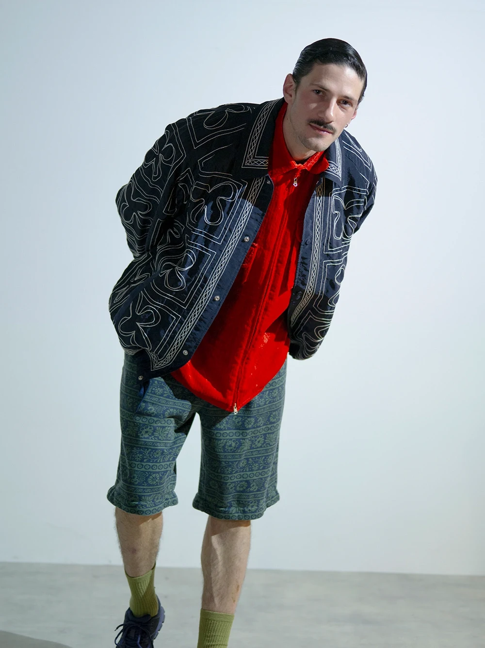 CARRENTAGEカレンタージュ薔薇模様シャツvonique inscrire CARRENTAGE